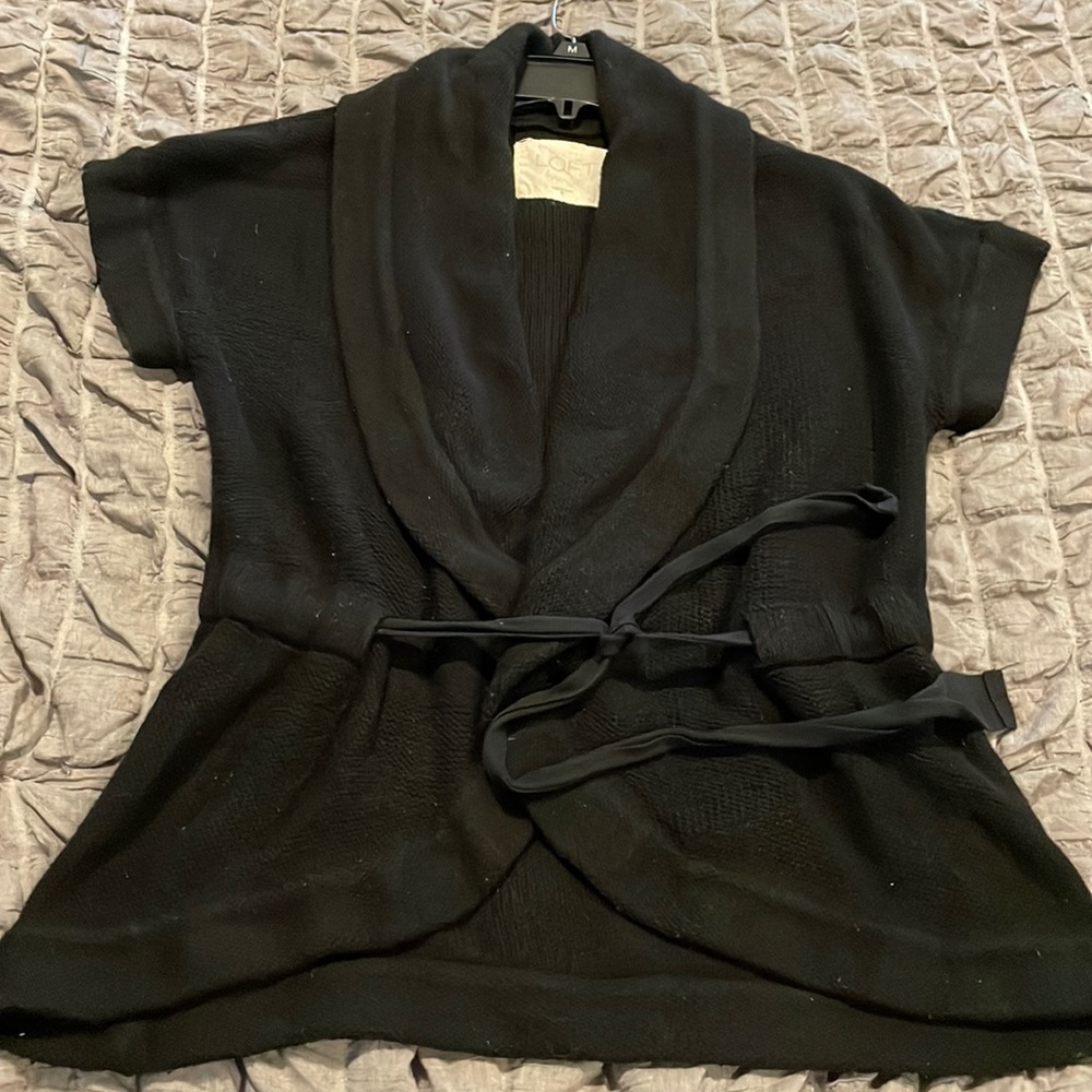 LOFT Short Sleeve Cardigan Sweater Size S